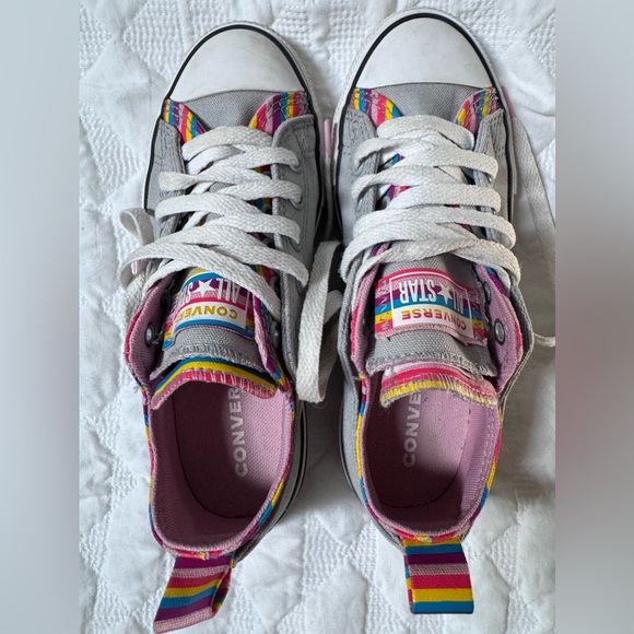 Converse All Star Rainbow Double Tongue Sneakers - Picture 5 of 8